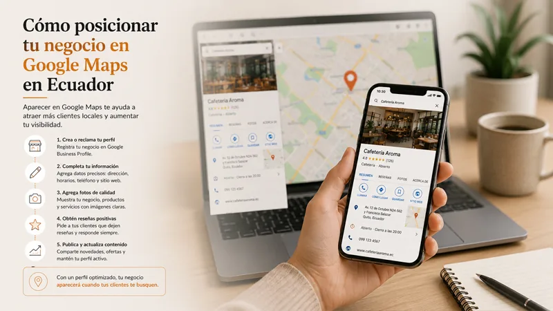 Cómo posicionar tu negocio en Google Maps en Ecuador