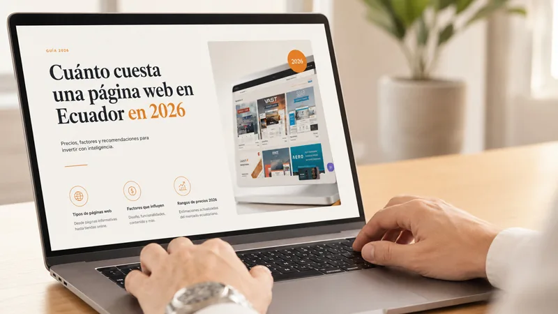 Cuánto cuesta una página web en Ecuador en 2026