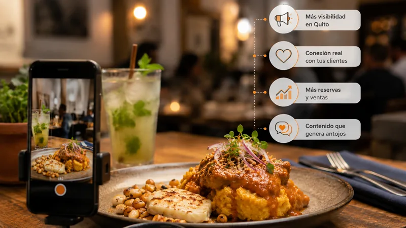 Grabación de contenido en video para restaurante en Quito